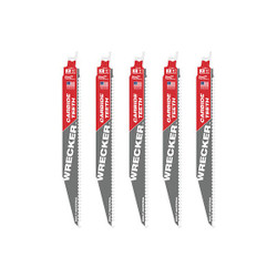 Milwaukee Tool ReciproSawBlade,L:9",TPI:6,PK5,Tapered 48-00-5542