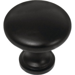 Laurey Ultima Round 1-3/8 In. Matte Black Hollow Steel Cabinet Knob 54620