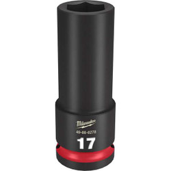 Milwaukee Tool Deep Impact Socket,Steel,17 mm 49-66-6278