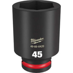 Milwaukee Tool Deep Impact Socket,Steel,45 mm 49-66-6420
