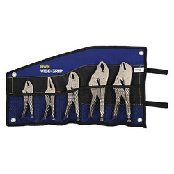 Irwin Locking Pliers Set,5 pcs.,3/8" W Jaw IRHT82593