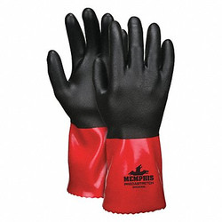 Mcr Safety Gloves,Nitrile,XL,12 in. L,Nylon,PK12 MG9648XL