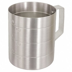 Crestware Measuring Cup,Gray,Aluminum MEA04D