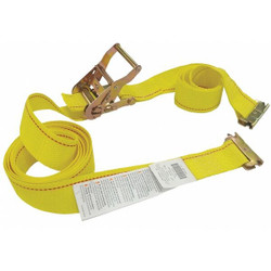 Sim Supply Tie Down Strap,E-Track,Yellow,PK5  55ET71