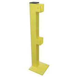 Sim Supply Flush End Post,45 In.,Yellow,Steel  22DN10