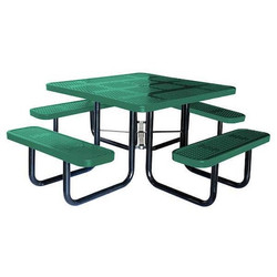 Sim Supply Picnic Table,80" W x80" D,Green  4HUV2