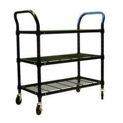 Manufacturer Varies Wire Cart,3 Shelf,36x18x39,Black 2HDJ3