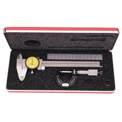 Starrett Precision Measuring Kit, Dial Caliper S909MZ