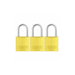 Abus Lockout Padlock,KA,Yellow,2-17/32"H,PK3 72/30 KA X 3