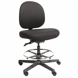 Cramer Big/Tall Chair,Vinyl,Black,24-34"Seat Ht TMLH4-2RK-2