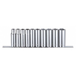 Westward Socket Set,Chrome, 6Pt 53PN59