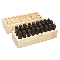 Manufacturer Varies Letter Stamp Set,A-Z and Period,27 pcs. 3XDH9