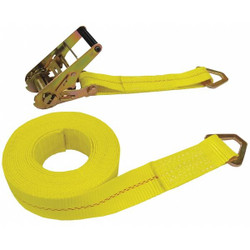 Sim Supply Tie Down Strap,D-Ring,Yellow  55ET66