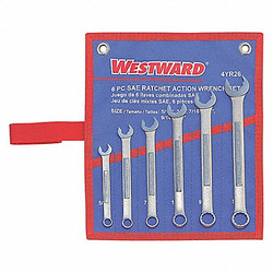 Westward Combo Wrench St,CV Steel,Satin,Offset 4YR26