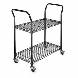 Sim Supply Wire Cart, 2 Shelf,L53 x W18 x H39 In.  3TPC9