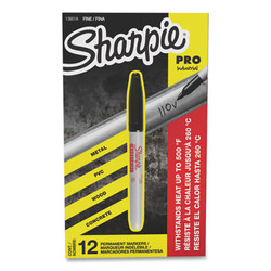 Sharpie® Industrial Permanent Marker, Fine Bullet Tip, Black, Dozen 13601