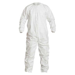 Dupont Coveralls,M,White,Spunbonded PE,PK25  IC253BWHMD00250B