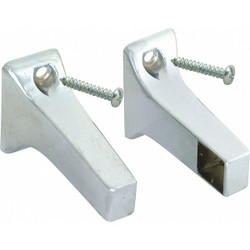 Manufacturer Varies Towel Bar Brackets,Zinc,1 3/8 in H,PR 15151