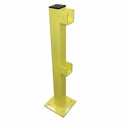 Sim Supply End Post,45 In.,Yellow,Steel  22DN08
