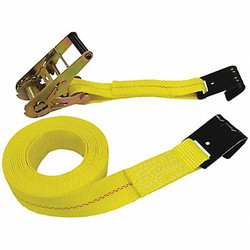 Sim Supply Tie Down Strap,Flat-Hook,Yellow  55ET65
