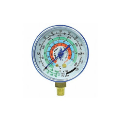 Imperial Low Side Gauge, 2 1/2 in Dia, Blue 424-CB