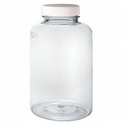 Qorpak Bottle,92 mm H,Clear,40 mm Dia,PK6 PLC-07097G