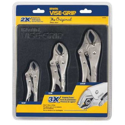 Irwin Locking Plier Sets,Plain Grip,3 Pcs 4935580