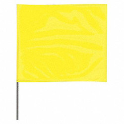 Sim Supply Marking Flag, 36", Glo Yellow,PVC,PK100  2336YG-200