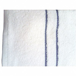 Martex Pool Towel,White w/Blue Dobby,PK12 7133196