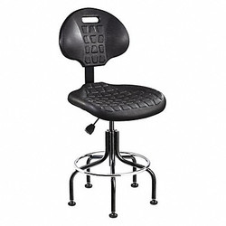 Bevco Task Chair,Poly,Black,24" to 29" Seat Ht 7600-BLK