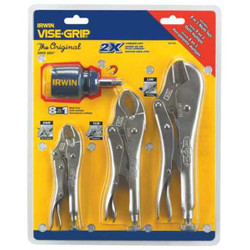 Irwin Locking Plier Sets,Plain Grip,3 Pcs  2077703