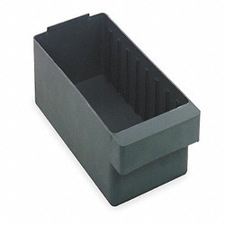 Quantum Storage Systems Drawer Bin,Gray,Polystyrene,4 5/8 in QED603GY