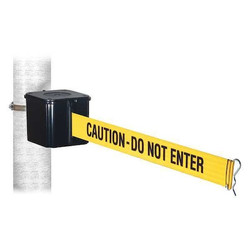 Retracta-Belt Retractable Belt Barrier,4in.H,25 ft. WH412SB25-CAU-HC