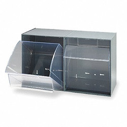 Quantum Storage Systems Tip-Out Bin,Gray,Unfinished,13 7/8 in QTB302GY