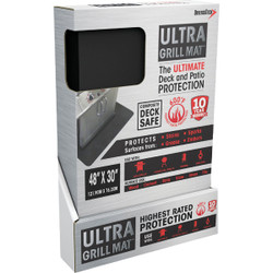 Diversitech Ultra Grill Mat 30 In. W. x 48 In. L. Black Rectangle Grill Mat