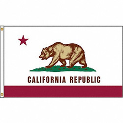 Nylglo California Flag,4x6 Ft,Nylon 140470