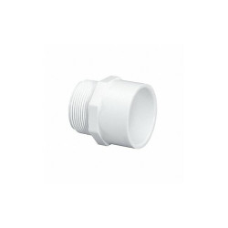 Lasco Fittings Adapter, 4 x 4 in, Schedule 40, White 436040