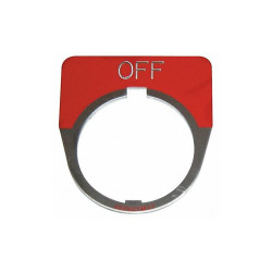 Eaton LegendPlate,Off,White/Black,Half-Round 10250TM24