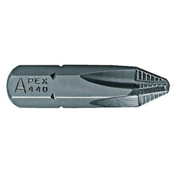 Apex Tool Group Insert Bit,SAE,1/4",Hex,#1,1",PK5 440-1-ACR1X-5PK