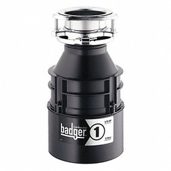 In-Sink-Erator Garbage Disposal,Badger,11 3/8 in H BADGER 1 WITH CORD