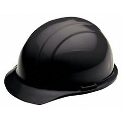 Erb Safety Hard Hat,Type 1, Class E,Ratchet,Black 19371