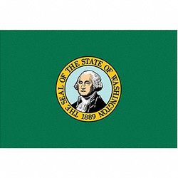 Nylglo Washington State Flag,3x5 Ft 145760