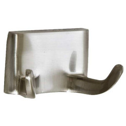 Taymor Bathroom Hook,Zinc,Satin,2 1/2 in W 01-9402SN