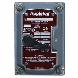 Appleton Electric Switch  Cover,1-Pole or 2-Pole,1Gang,A EDSF12