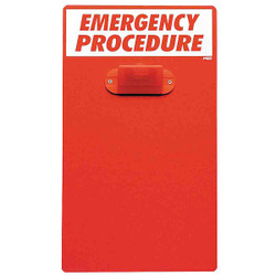 Brady Emergency Procedure Clipboard CB326E