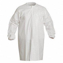 Dupont Disposable Frock,White,Snaps,2XL,PK30  PC270SWH2X00300B