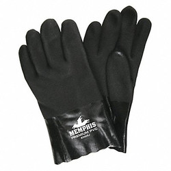 Mcr Safety Chemical Gloves,L,10 in. L,Blk,PR 6200SJ