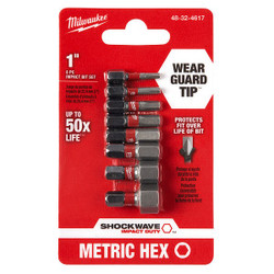 Milwaukee Tool Insert Bit Set,1/4" Shank,1" Bit L,PK8 48-32-4617