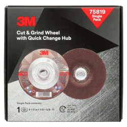 3m CutOff&GrindWhl,5/8"-11CN,ThreadHle 75819