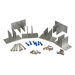 Asi Global Partitions Panel Bracket,Aluminum,Brushed 40-8445020
